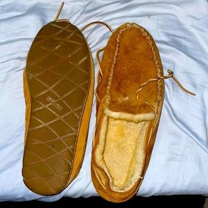 Brown lol bean slippers